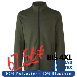 ARBEITSJACKE / FLEECEJACKE HERREN | Cardigan Stretch Komfort 840 von ID / Farbe: oliv / 90% POLYESTER 10% ELASTHAN