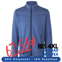 ARBEITSJACKE / FLEECEJACKE HERREN | Cardigan Stretch Komfort 840 von ID / Farbe: stormy blue / 90% POLYESTER 10% ELASTHAN