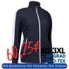 ARBEITSJACKE / FULL ZIPPER / SWEATJACKE DAMEN | Kontrast 627 von ID / Farbe: navy / 75% BAUMWOLLE 15% POLYESTER 10% VISKOSE
