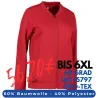 ARBEITSJACKE / FULL ZIPPER / SWEATJACKE DAMEN | PRO Wear 367 von ID / Farbe: rot / 60% BAUMWOLLE 40% POLYESTER