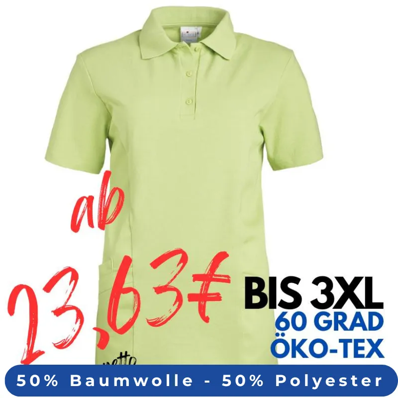 DAMEN - KASACK - Polo - 2546 von LEIBER / Farbe: hellgrün / 50 % Baumwolle 50 % Polyester | MEIN-KASACK.de - KASACK - KASACKS