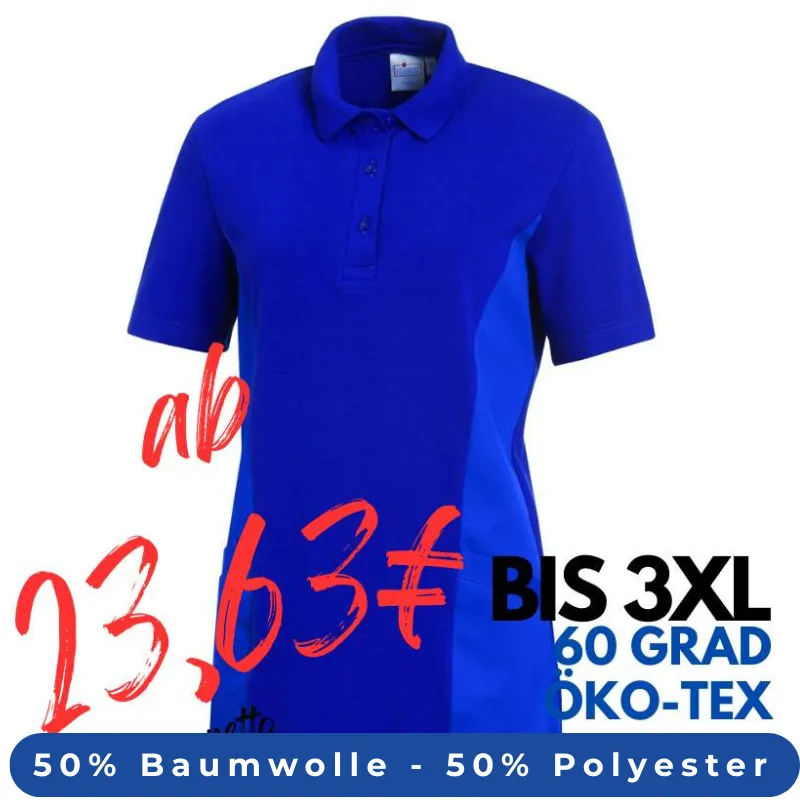 DAMEN - KASACK - Polo - 2546 von LEIBER / Farbe: königsblau / 50 % Baumwolle 50 % Polyester | MEIN-KASACK.de - KASACK - KASACKS