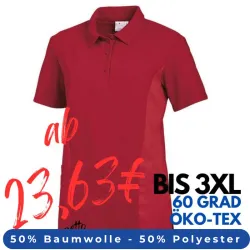 DAMEN - KASACK - Polo - 2546 von LEIBER / Farbe: rot / 50 % Baumwolle 50 % Polyester