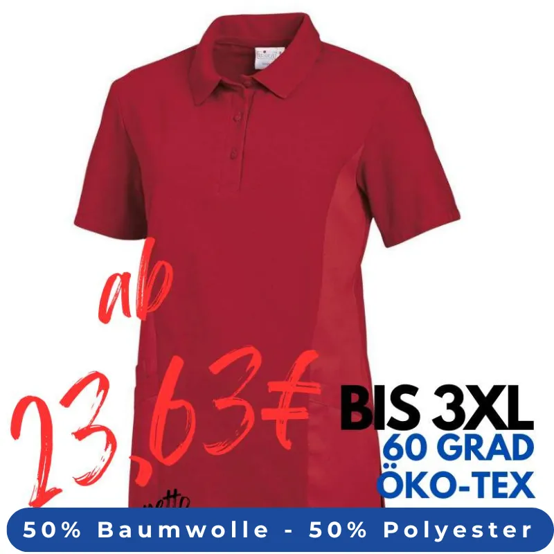 DAMEN - KASACK - Polo - 2546 von LEIBER / Farbe: rot / 50 % Baumwolle 50 % Polyester | MEIN-KASACK.de - KASACK - KASACKS