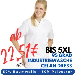 DAMEN - KASACK 106 von LEIBER / Farbe: weiß / 50 % Baumwolle 50 % Polyester