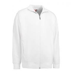Herren Sweatshirtjacke 622 von ID / Farbe: weiß / 60% BAUMWOLLE 40% POLYESTER - | MEIN-KASACK.de | kasack | kasacks | ka