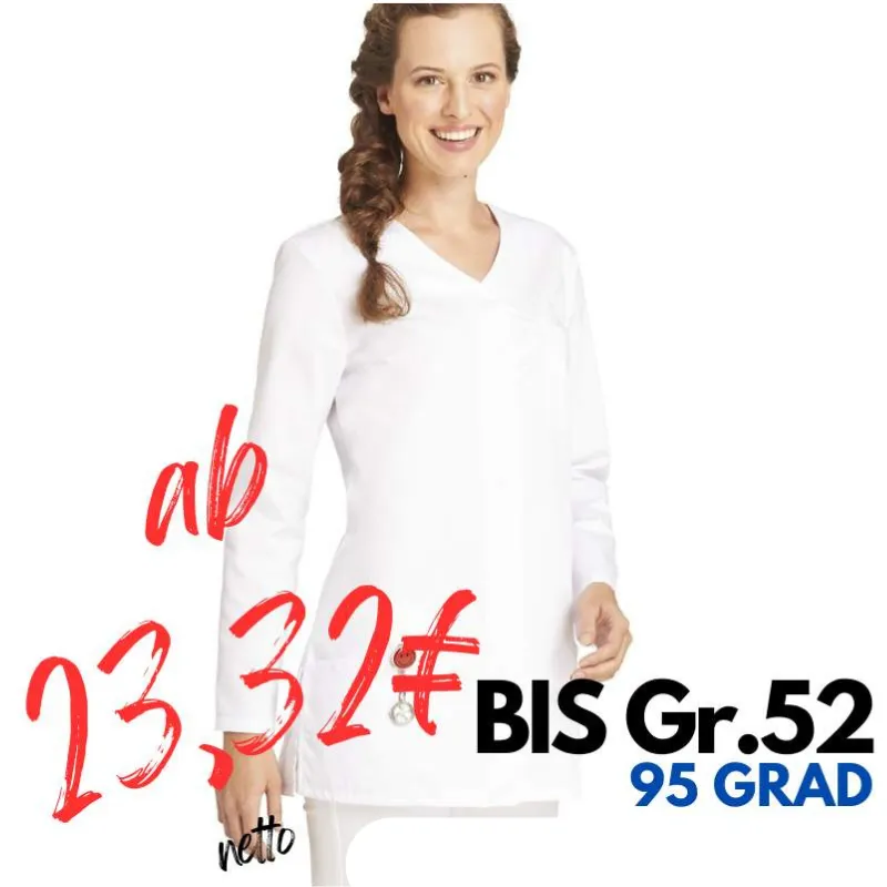 DAMEN - KASACK 2500 von LEIBER / Farbe: weiß / 65% Polyester 35% Baumwolle ca. 190 g/m² | MEIN-KASACK.de - KASACK - KASACKS