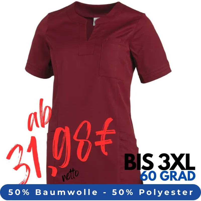 DAMEN - KASACK 2557 von LEIBER / Farbe: beere / 50 % Baumwolle 50 % Polyester | MEIN-KASACK.de - KASACK - KASACKS