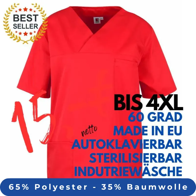 DAMEN - KASACK 2651 von MEIN-KASACK.de / Farbe: rot / 65% Polyester - 35% Baumwolle - 170g/m² | MEIN-KASACK.de - KASACK - KASACKS