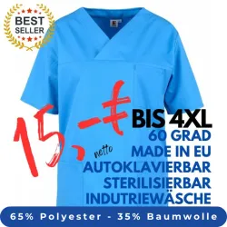 HERREN - KASACK 2651 von MEIN-KASACK.de / Farbe: azur / 65%PES - 35%BW - 170g/m²