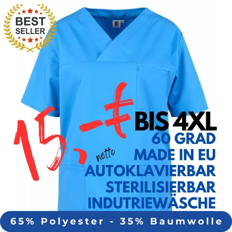 HERREN - KASACK 2651 von MEIN-KASACK.de / Farbe: azur / 65% Polyester - 35% Baumwolle - 170g/m² | MEIN-KASACK.de - KASACK - KASACKS