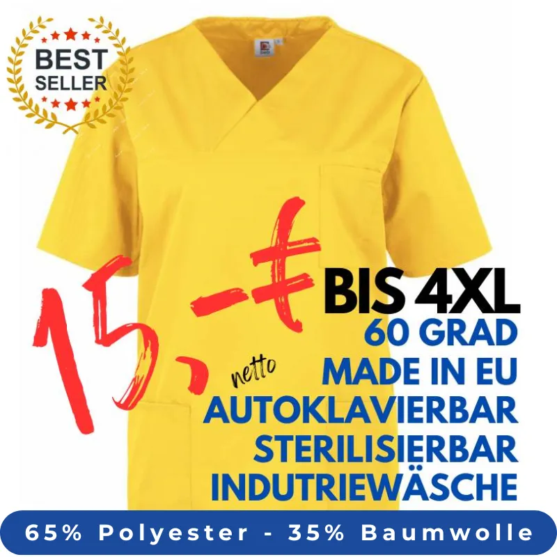 HERREN - KASACK 2651 von MEIN-KASACK.de / Farbe: gelb / 65%PES - 35%BW - 170g/m² | MEIN-KASACK.de - KASACK - KASACKS