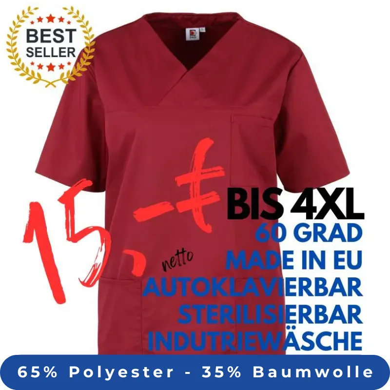 HERREN - KASACK 2651 von MEIN-KASACK.de / Farbe: weinrot / 65%PES - 35%BW - 170g/m² | MEIN-KASACK.de - KASACK - KASACKS