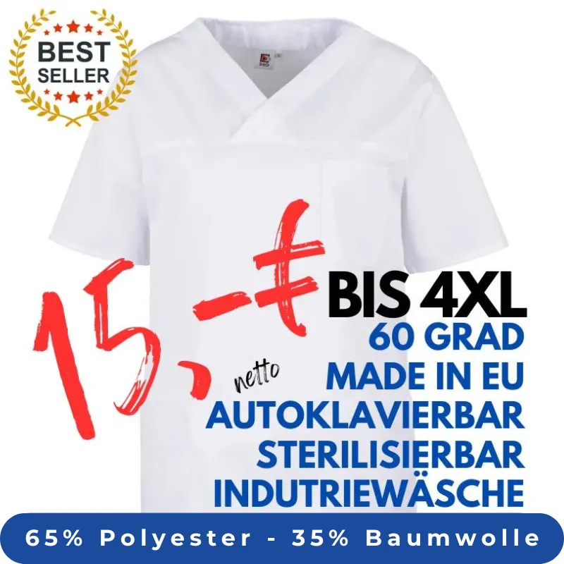 HERREN - KASACK 2651 von MEIN-KASACK.de / Farbe: weiß / 65% Polyester - 35% Baumwolle - 170g/m² | MEIN-KASACK.de - KASACK - KASACKS