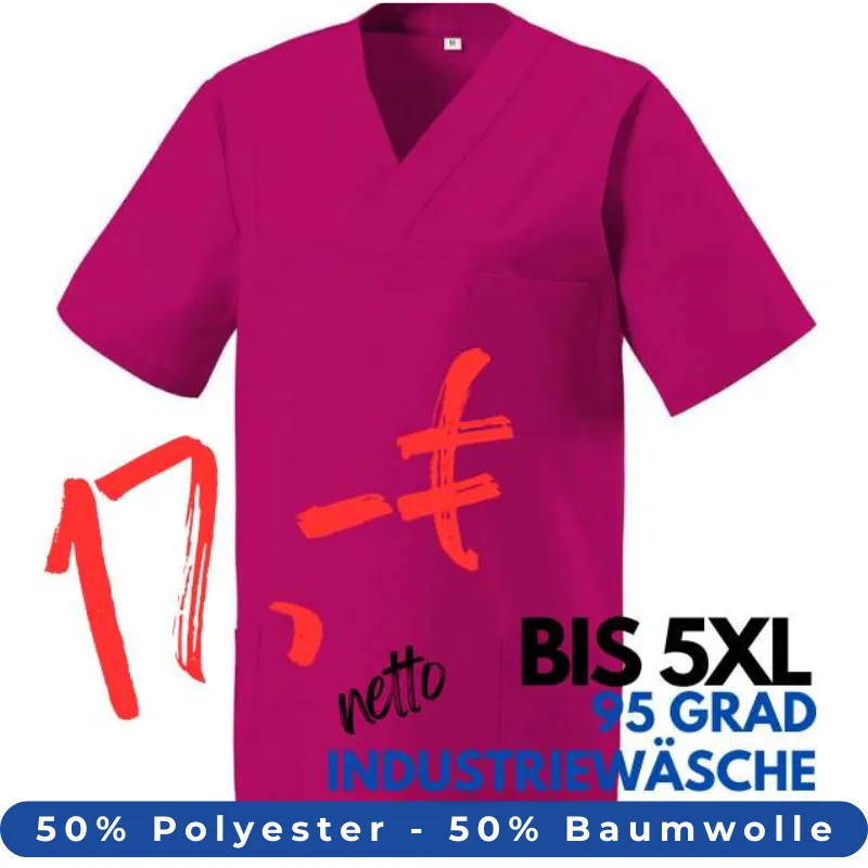 DAMEN - KASACK 273 von MEIN-KASACK.de / Farbe: berry / 50% Baumwolle 50% Polyester 175 gr. | MEIN-KASACK.de - KASACK - KASACKS