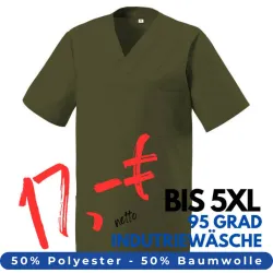 DAMEN - KASACK 273 von MEIN-KASACK.de / Farbe: olive / 50% Baumwolle 50% Polyester 175 gr.