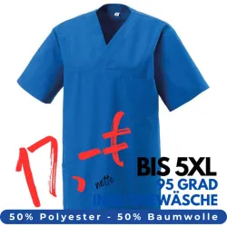 DAMEN - KASACK 273 von MEIN-KASACK.de / Farbe: royal-blau / 50% Baumwolle 50% Polyester 175 gr.