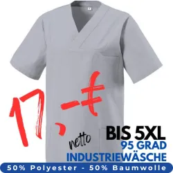 DAMEN - KASACK 273 von MEIN-KASACK.de / Farbe: silbergrau / 50% Baumwolle 50% Polyester 175 gr.