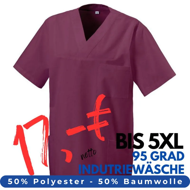 HERREN - KASACK 273 von MEIN-KASACK.de / Farbe: bordeaux / 50% Baumwolle 50% Polyester 175 gr. | MEIN-KASACK.de - KASACK - KASACKS