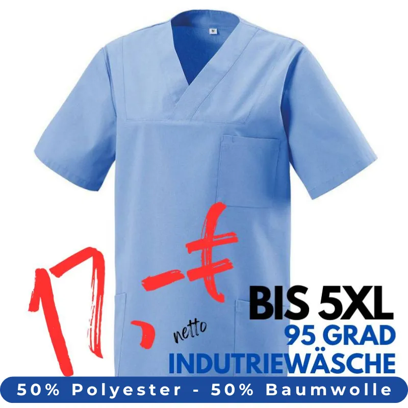 HERREN - KASACK 273 von MEIN-KASACK.de / Farbe: hellblau / 50% Baumwolle 50% Polyester 175 gr. | MEIN-KASACK.de - KASACK - KASACKS