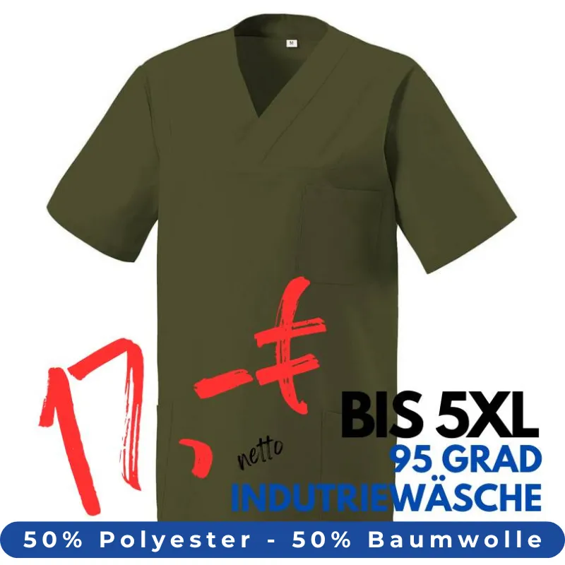 HERREN - KASACK 273 von MEIN-KASACK.de / Farbe: olive / 50% Baumwolle 50% Polyester 175 gr. | MEIN-KASACK.de - KASACK - KASACKS