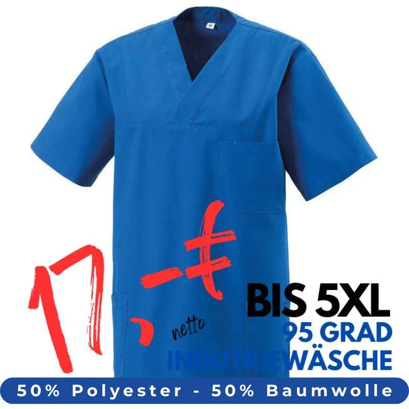 HERREN - KASACK 273 von MEIN-KASACK.de / Farbe: royal blau / 50% Baumwolle 50% Polyester 175 gr. | MEIN-KASACK.de - KASACK - KASACKS