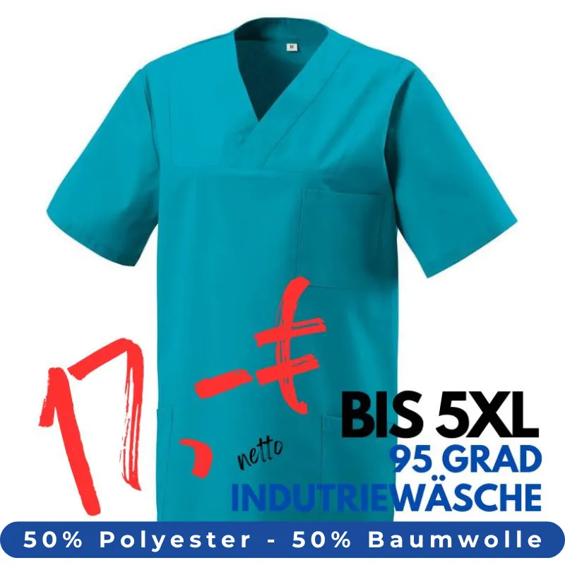 HERREN - KASACK 273 von MEIN-KASACK.de / Farbe: teal / 50% Baumwolle 50% Polyester 175 gr. | MEIN-KASACK.de - KASACK - KASACKS