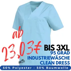 DAMEN - KASACK 2732 von LEIBER / Farbe: aqua / 50% Baumwolle 50% Polyester
