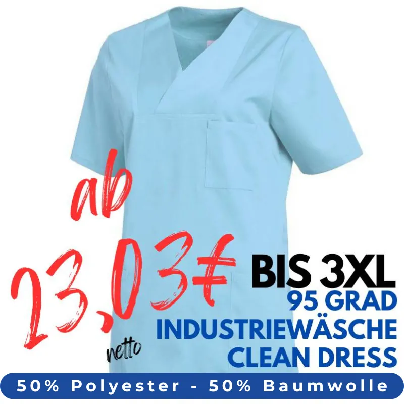 DAMEN - KASACK 2732 von LEIBER / Farbe: aqua / 50% Baumwolle 50% Polyester | MEIN-KASACK.de - KASACK - KASACKS