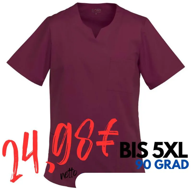 DAMEN - KASACK 293 von MEIN-KASACK.de  / Farbe: bordeaux / 50% Baumwolle 50% Polyester 175 gr. | MEIN-KASACK.de - KASACK - KASACKS