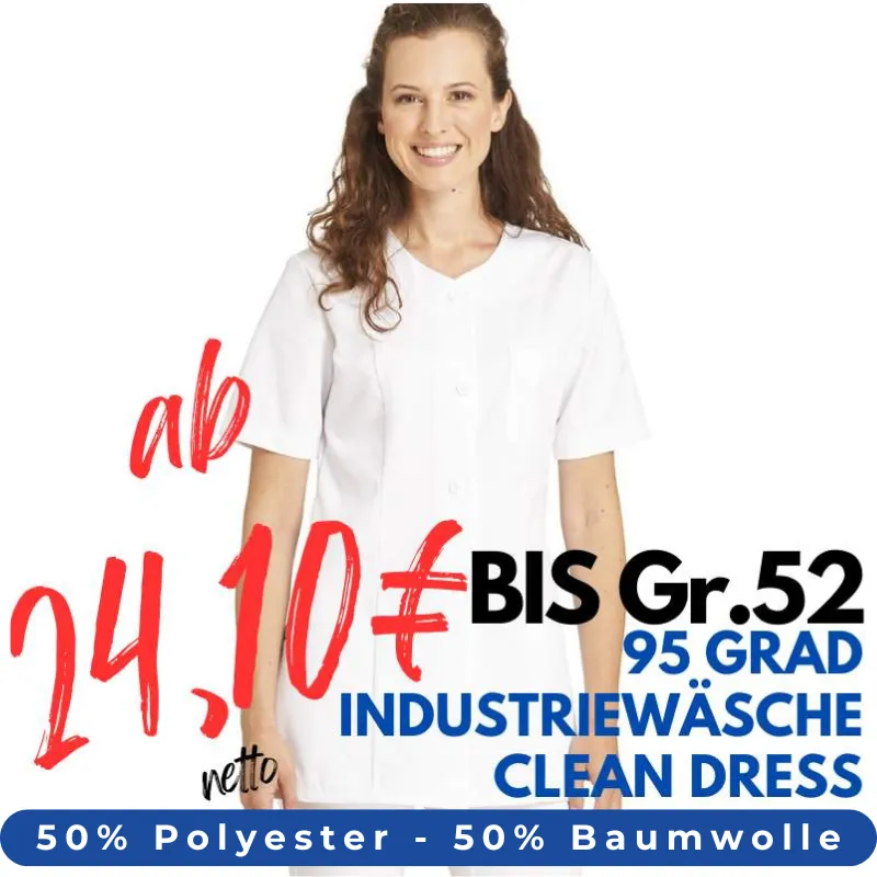 DAMEN - KASACK 663 von LEIBER / Farbe: weiß / 50% Baumwolle 50% Polyester | MEIN-KASACK.de - KASACK - KASACKS