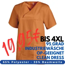 HERREN - KASACK 769 von LEIBER / Farbe: orange / 50 % Baumwolle 50 % Polyester