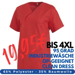 HERREN - KASACK 769 von LEIBER / Farbe: rot / 50 % Baumwolle 50 % Polyester