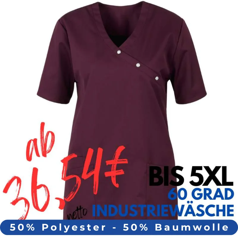 DAMEN - KASACK 941 von BEB / Farbe: dunkelviolett  / 50% Baumwolle 50% Polyester | MEIN-KASACK.de - KASACK - KASACKS