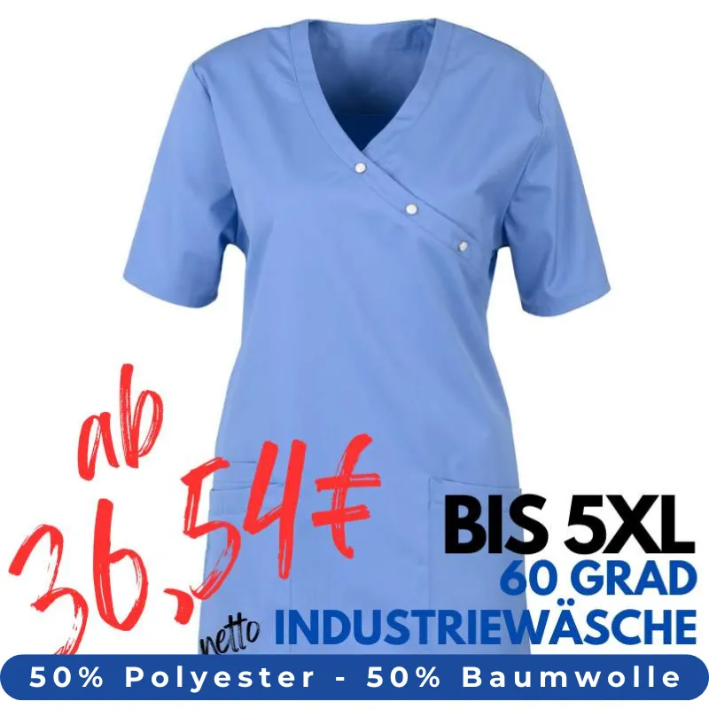 DAMEN - KASACK 941 von BEB / Farbe: mittelblau / 50% Baumwolle 50% Polyester | MEIN-KASACK.de - KASACK - KASACKS