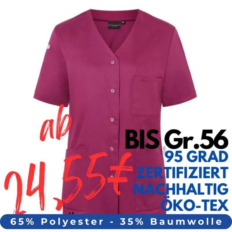 DAMEN - KASACK KS 63 - ESSENTIAL von KARLOWSKY / Farbe: fuchsia / 65% Polyester-35% Baumwolle-150 g | MEIN-KASACK.de - KASACK - KASACKS