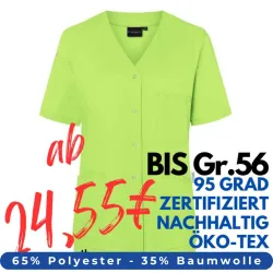 DAMEN - KASACK KS 63 - ESSENTIAL von KARLOWSKY / Farbe: kiwi / 65% Polyester-35% Baumwolle-150 g