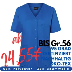 DAMEN - KASACK KS 63 - ESSENTIAL von KARLOWSKY / Farbe: königsblau / 65% Polyester-35% Baumwolle-150 g