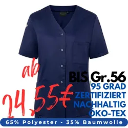 DAMEN - KASACK KS 63 - ESSENTIAL von KARLOWSKY / Farbe: marine / 65% Polyester-35% Baumwolle-150 g