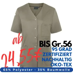 DAMEN - KASACK KS 63 - ESSENTIAL von KARLOWSKY / Farbe: salbei / 65% Polyester-35% Baumwolle-150 g