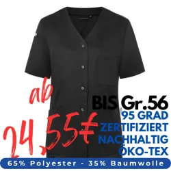 DAMEN - KASACK KS 63 - ESSENTIAL von KARLOWSKY / Farbe: schwarz / 65% Polyester-35% Baumwolle-150 g