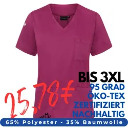 DAMEN - KASACK KS 66 - ESSENTIAL von KARLOWSKY / Farbe: fuchsia / 65% Polyester-35% Baumwolle-150 g