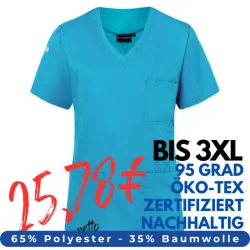 DAMEN - KASACK KS 66 - ESSENTIAL von KARLOWSKY / Farbe: pazifikblau / 65% Polyester-35% Baumwolle-150 g