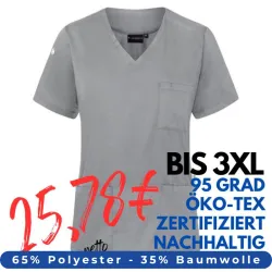 DAMEN - KASACK KS 66 - ESSENTIAL von KARLOWSKY / Farbe: platingrau / 65% Polyester-35% Baumwolle-150 g