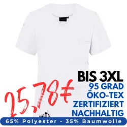 DAMEN - KASACK KS 66 - ESSENTIAL von KARLOWSKY / Farbe: weiß / 65% Polyester-35% Baumwolle-150 g