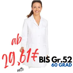 DAMEN - LONGKASACK 2434 von LEIBER / Farbe: weiß / 65 % Polyester 35 % Baumwolle