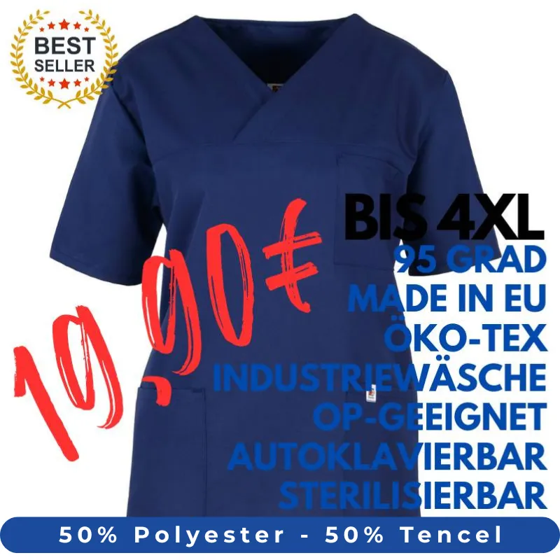 DAMEN - OP - KASACK 2700 von MEIN-KASACK.de / Farbe: marine / 50% Polyester - 50% Tencel - 200g/m² | MEIN-KASACK.de - KASACK - KASACKS