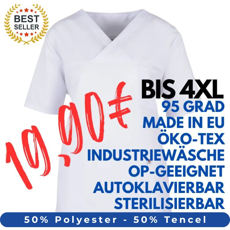 DAMEN - OP - KASACK 2700 von MEIN-KASACK.de / Farbe: weiß / 50% Polyester - 50% Tencel - 200g/m² | MEIN-KASACK.de - KASACK - KASACKS