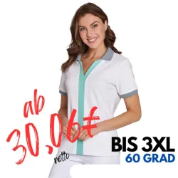 DAMEN - STRETCH - KASACK 1330 von LEIBER / Farbe: weiß / 95% Baumwolle / 5% Elasthan