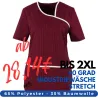 DAMEN - STRETCH - KASACK 2382 von MEIN-KASACK.de / Farbe: weinrot-weiß / Stretcheinsatz - 35% Baumwolle 65% Polyester
